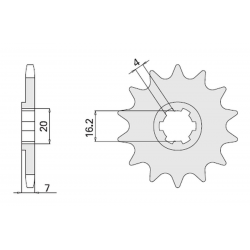 CHT ZĘBATKA PRZEDNIA 413 12 SUZUKI TS 50X`84-96, RMX 50`97-99 (JTF413.12) (413-12)